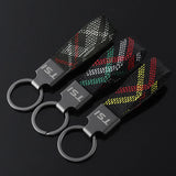 Volkswagen VW TSI Logo Oxford Webbing Car Keychain Pendant Key Chain Holder