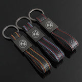 BMW Metal Leather Car Key Chain Key Ring Keychain Pendant