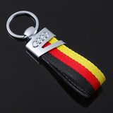 Audi Sline RS Car Logo Nylon Webbing Keychain Keyring