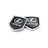 2PCS Lexus Metal Car Rear Sticker Shield Trunk Emblem Badge Decal