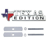 Jeep Texas Edition Lone Star Metal/ABS Car Front Grille Emblem Badge Auto Body Fender Side Sticker