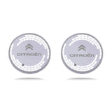 2pcs Citroen Logo Car Water Coasters 7-color LED Light Cup Mat Holder