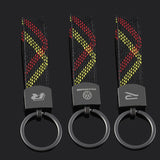 Volkswagen VW R Oxford Webbing Car Keychain Pendant Key Chain Holder