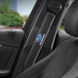 2pcs 33cm Subaru Logo Suede Car Seat Safety Belt Pads Shoulder Protection Cover