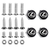 4pcs/set Lexus Logo Stainless Steel Car License Plate Bolts
