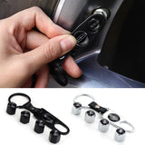 4pcs/set Lincoln Car Air Valve Stem Cap Auto Tyre Valve Covers with Keychain