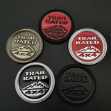 Jeep Trail Rated 4x4 Metal Car Rear Sticker Body Side Decal Auto Front Grille Emblem Badge