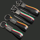 Audi TTS Logo Leather Car Keychain Keyring Pendant