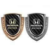 Honda Metal Carbon Fiber Shield Car Rear Sticker Auto Window Emblem Badge Decal