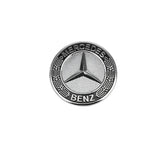 42mm Curved 38mm Flat ABS Car Front Engine Grill Emblem Badge Label for Mercedes Benz C Class E Class C200 E260 E300L S400L