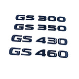 For GS300 GS350 GS430 GS460 Shinny Black Silver Car Styling Sticker Fender Body Trunk Emblem Auto Unique Decal Accessories