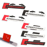 Audi Supercharged Metal Car Front Grille Emblem Badge Sticker