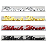 Mercedes Benz Black Bison Logo Metal Car Rear Sticker