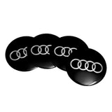 4pcs 56/60/65/75/90mm Audi Quattro Sline RS Car Wheel Center Hub Cap Sticker Decal