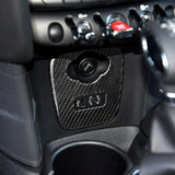 Carbon Fiber Car Cigarette Lighter Panel Decal Decoration Cover Sticker for Mini Cooper
