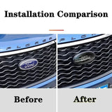 3pcs Stainless Steel Car Steering Wheel Sticker Auto Front Head Decal Rear Emblem Badge for Ford Everest Taurus Escort Territory Mondeo Edge Escape ST Line Explorer