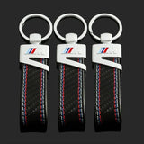 BMW M Power Metal Leather Car Keychain Keyring Key Pendant