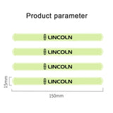 4pcs Lincoln Luminous Car Door Bumper Strip Anti-collision Protection Sticker