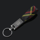 Audi Oxford Webbing Metal Car Keychain Keyring