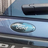 3pcs Stainless Steel Car Steering Wheel Sticker Auto Front Head Decal Rear Emblem Badge for Ford Everest Taurus Escort Territory Mondeo Edge Escape ST Line Explorer