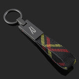 Volkswagen VW R Nylon Webbing Car Keychain Pendant Key Chain Holder