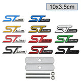 10x3.5cm Ford ST Line Metal Car Front Grille Emblem Badge Decal