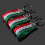 Audi Nylon Webbing Car Logo Key Chain Keychain Keyring