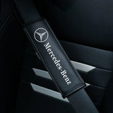 2pcs Mercedes Benz Leather Car Seat Belt Pad Covers Shoulder Pads