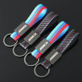 BMW M3 M5 Metal Leather Car Keychain Keyring Key Pendant