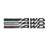 Subaru SYMMETRICAL AWD Logo Metal Letter Car Rear Sticker Decal Emblem Badge