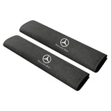 2PCS Mercedes Benz AMG Car Seat Belt Covers Suede Shoulder Pads Protection