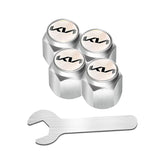 4pcs/set KIA Logo Car Air Valve Stem Cap Auto Tyre Valve Covers with Wrench