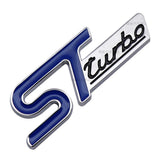 Ford ST Turbo Metal Car Side Sticker Trunk Emblem Badge Decal