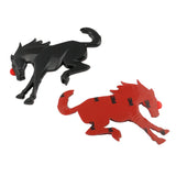 3pcs/set Ford Bronco Horse Logo Metal Car Rear Sticker Auto Body Side Fender Emblem Badge Decal
