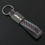 BMW M3 M5 Metal Leather Car Keychain Keyring Key Pendant