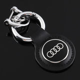 Audi Logo Leather Car Keychain