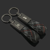 Volkswagen VW R Logo Oxford Webbing Car Keychain Pendant Key Chain Holder