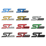 6x2.1cm Ford ST Line Metal Car Side Sticker Trunk Emblem Badge Decal