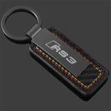 Audi S3 S4 S5 S6 S7 S8 RS3 RS4 RS5 RS6 RS7 RS8 Car Logo Leather Key Chain Key Ring Pendant