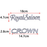 ABS Car Sticker Trunk Rear 3D Royalsaloon Emblem Badge for Crown Carmy Avalon Prius Corolla Yaris Styling Accessories