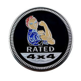 Jeep 4X4 Round Alloy Car Body Side Emblem Badge Rear Sticker Decal