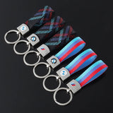 BMW M Power Oxford Nylon Webbing Car Keychain Key Rings Holder