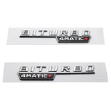 1Pair Mercedes Benz BITURBO 4MATIC 2014-2016 ABS Car Rear Sticker