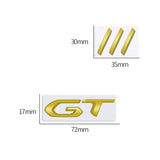 Peugeot GT Metal Car Front Hood Grille Emblem Auto Trunk Badge Sticker Decal