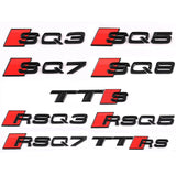 Car Rear Trunk Emblem Sticker Decals for Audi S3 S4 S5 S6 S7 RS3 RS4 RS5 RS6 RS7 SQ3 SQ5 SQ7 SQ8