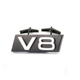 Audi V6 V8 Logo Metal Car Front Grille Emblem Badge Sticker