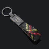 Audi Oxford Webbing Metal Car Keychain Keyring