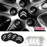 4pcs/set 65mm Citroen Car Wheel Center Hub Cap Sticker Decal