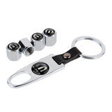 4pcs/set Chrysler Mopar Car Air Valve Stem Cap Auto Tyre Valve Covers with Keychain