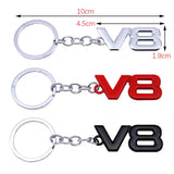 Honda V8 Logo Metal Car Key Rings Keychain Pendant